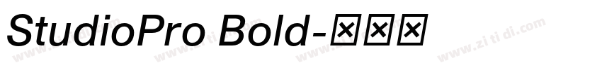 StudioPro Bold字体转换